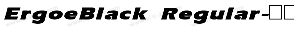 ErgoeBlack Regular字体转换